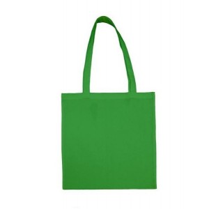 Bavlněná plátěná taška dl. ucho, 38x42 cm, hráškově zelená