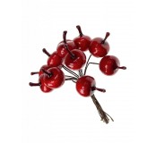 Dekorace - jablka červená 4cm, 8 ks