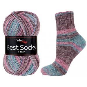 Příze Best Socks - modro-růžová