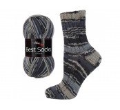 Ponožková příze Best Socks - šedo-černá