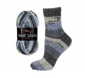 Ponožková příze Best Socks - šedo-modrá