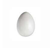Plastové vejce s dírkou 6 cm, bílé