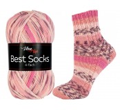 Ponožková příze Best Socks - světle růžový mix