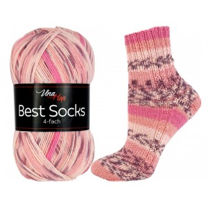 Příze Best Socks - světle růžový mix