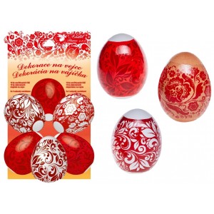 Smršťovací dekorace na vejce, červená