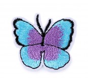 Nažehlovačka - motýl, modrá azurová