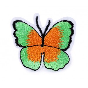 Nažehlovačka - motýl, světle zelená