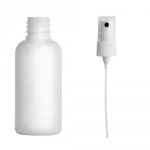 Plastová lahvička bílá s rozprašovačem 50 ml