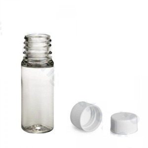 Plastová lahvička čirá s bílým víčkem 10 ml