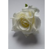Dekorace - květ růže, smetanová