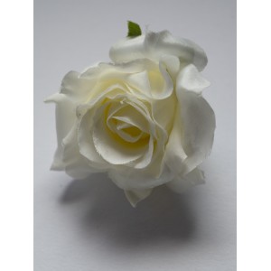 Dekorace - květ růže, smetanová