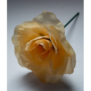 Dekorace - květ se stonkem, meruňkový