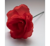 Dekorace - květ se stonkem, červený