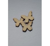 Dekorace - motýl, přírodní, 15 ks