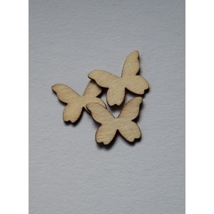 Dekorace - motýl, přírodní, 15 ks