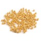 Korálky plastové - imitace perel 4 mm, žlutá, 100 ks
