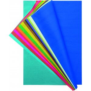 Hedvábný papír - sada 26 archů, barevný mix