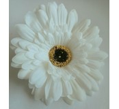 Dekorace - květ gerbera, bílý
