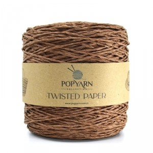 Papírová příze Twisted paper - hnědá