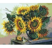 Malování podle čísel na plátno 40x50cm - slunečnice