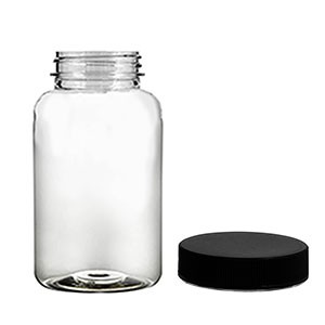 Plastová lahvička s černým víčkem 100 ml