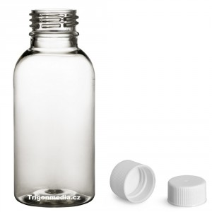 Plastová lahvička s bílým víčkem 200 ml