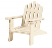 Dřevěná dekorace - zahradní židlička 7,5x9x9 cm