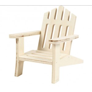 Dřevěná dekorace - zahradní židlička 7,5x9x9 cm