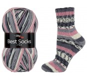 Ponožková příze Best Socks - růžovo-šedá