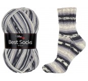 Ponožková příze Best Socks - černá, šedá, bílá