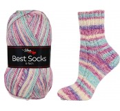 Ponožková příze Best Socks - růžová, smetanová, mint
