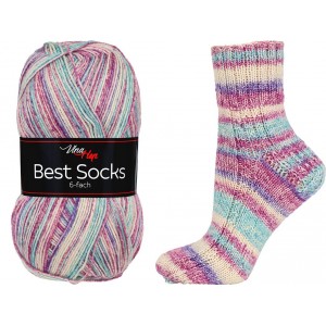 Příze Best Socks - růžová, smetanová, mint