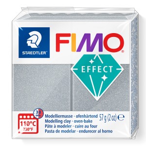 Fimo Effect modelovací hmota 57 g - metalická stříbrná