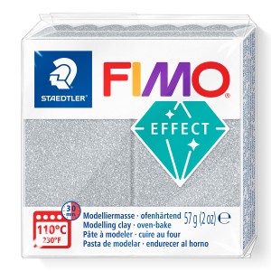 Fimo Effect modelovací hmota 57 g - glitrová stříbrná