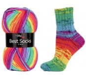 Ponožková příze Best Socks - šedo-červená