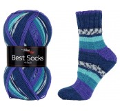 Ponožková příze Best Socks - modrý mix
