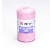 Příze Twisted Macrame 3mm - světle růžová