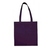 Bavlněná plátěná taška 38x42 cm, tm. fialová