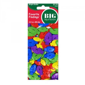 Dekorační knoflíčky Bright bublbs - Big bag