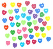 Dekorační knoflíky Mini simple hearts
