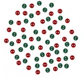 Dekorační knoflíky Round- red/green