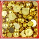 Ozdobné kamínky 10 g - půlperly zlaté
