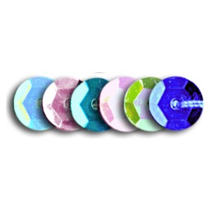 Flitry - barevný mix - perleťový vzhled, 6mm