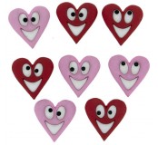 Dekorační knoflíčky Happy Hearts