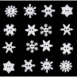 Dekorační knoflíky Sew Thru Snowflakes