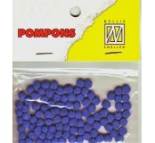 Pompony mini 3mm, 100ks, tm.modrá
