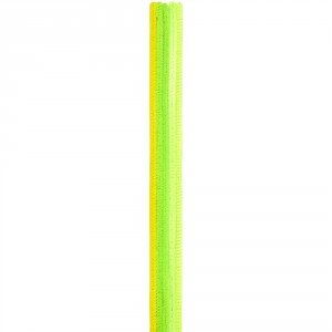 Chlupatý drátek bal. 25 ks - pr. 6 mm, 30 cm, žlutozelený mix