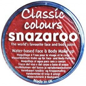 Barva na obličej Snazaroo 18ml - červená