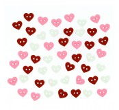 Dekorační knoflíky Micro Valentine Hearts