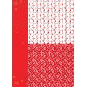 Potištěný oboustranný papír A4 Red Ornaments